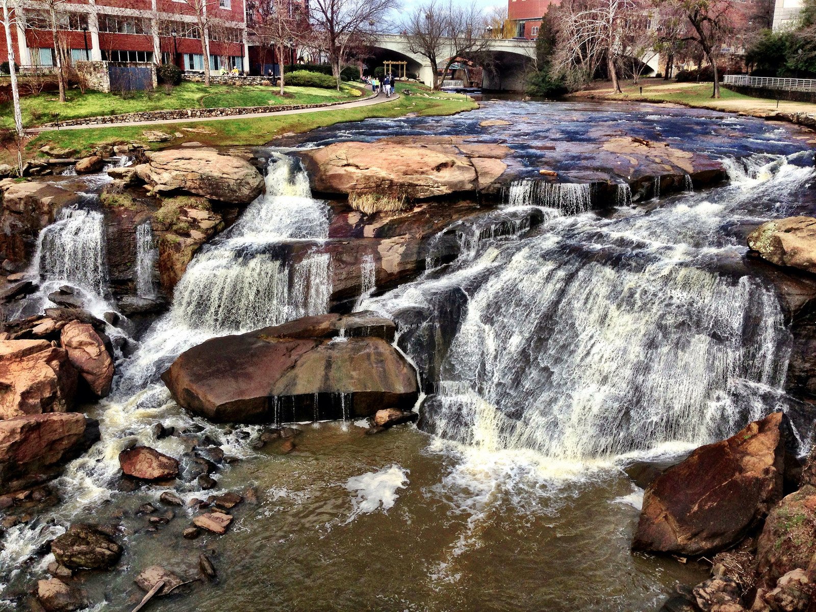 Falls Park on the Reedy (Reedy River Falls) in Greenville, SC