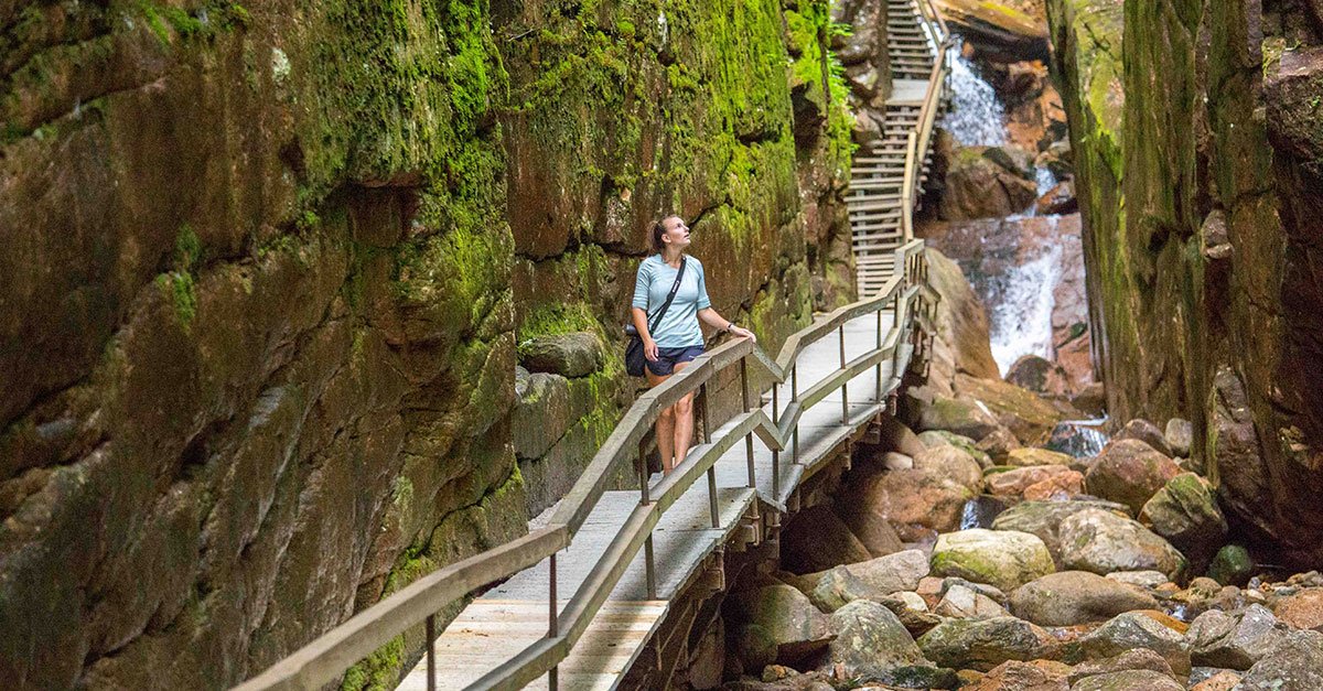 Flume Gorge (Avalanche Falls) in Lincoln, NH